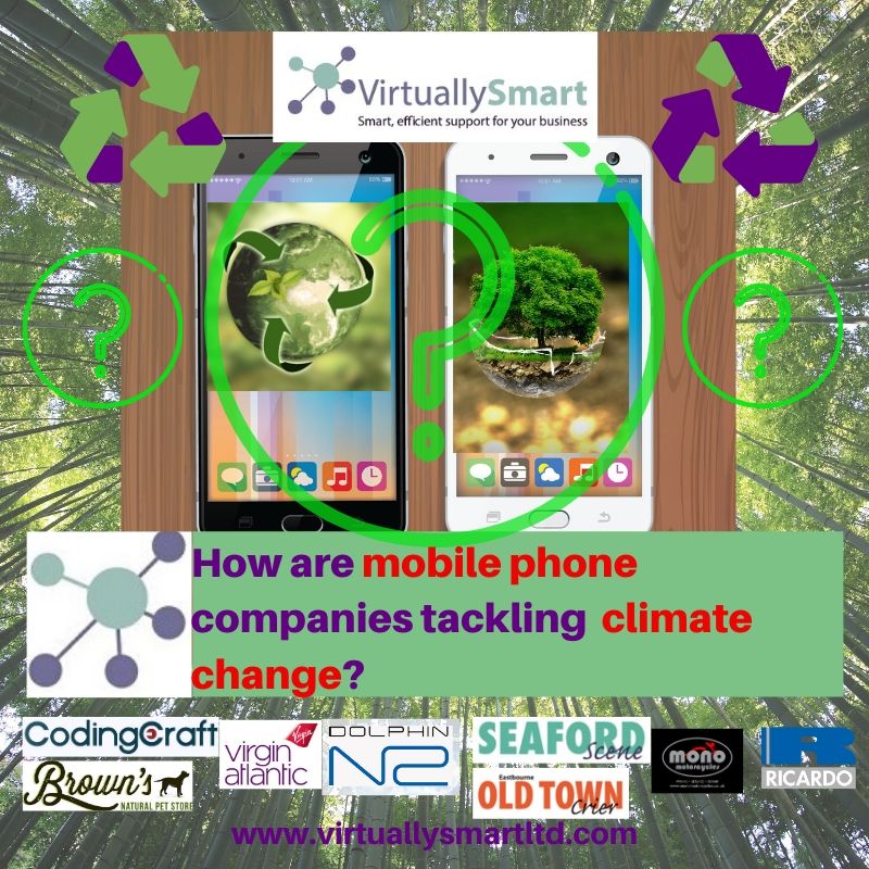 How are mobile phone companies tackling climate change?