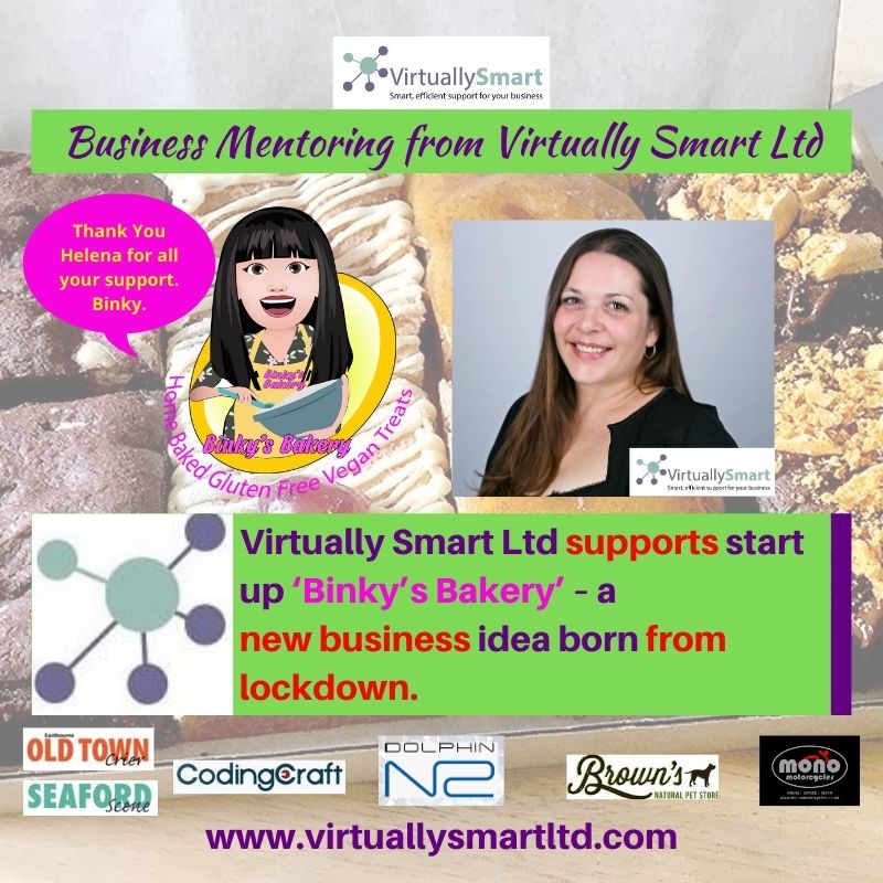 Virtually Smart Ltd supports start up ‘Binky’s Bakery’ – a new business idea born from lockdown.