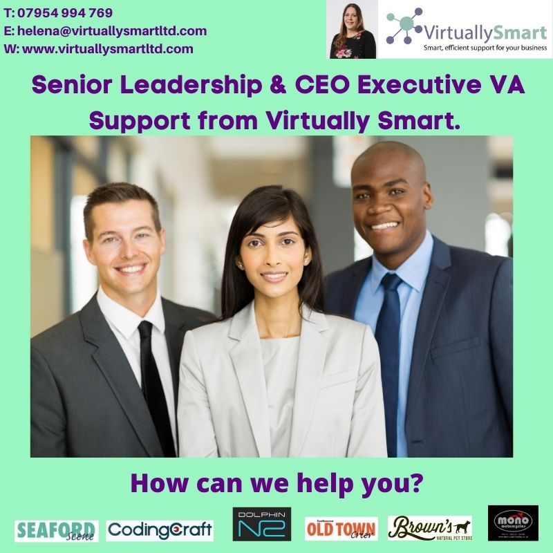 Senior Leadership & CEO Executive VA Support from Virtually Smart. How can we help you?